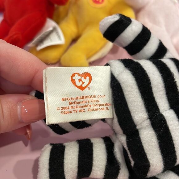 2004 McDonalds 25th Happy Meal Anniversary Teenie Beanie Lot of 4 Good Condition - Picture 8 of 11